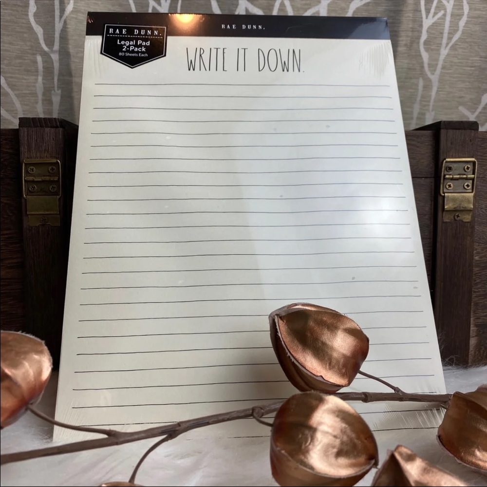 RAE DUNN TWO LEGAL SIZED NOTEPADS RD 2020 HTF VHTF - Picture 3 of 7